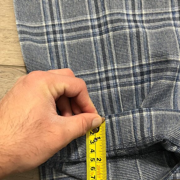 Tommy Hilfilger THFlex Suit Jacket & Pants Mens 34x30 Blue Plaid Modern 40S - Picture 14 of 16